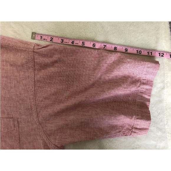 🎉4/$25 Vintage Bankshot Pink Red Cotton Short Sleeve Button Up Shirt Men’s L - Picture 6 of 9